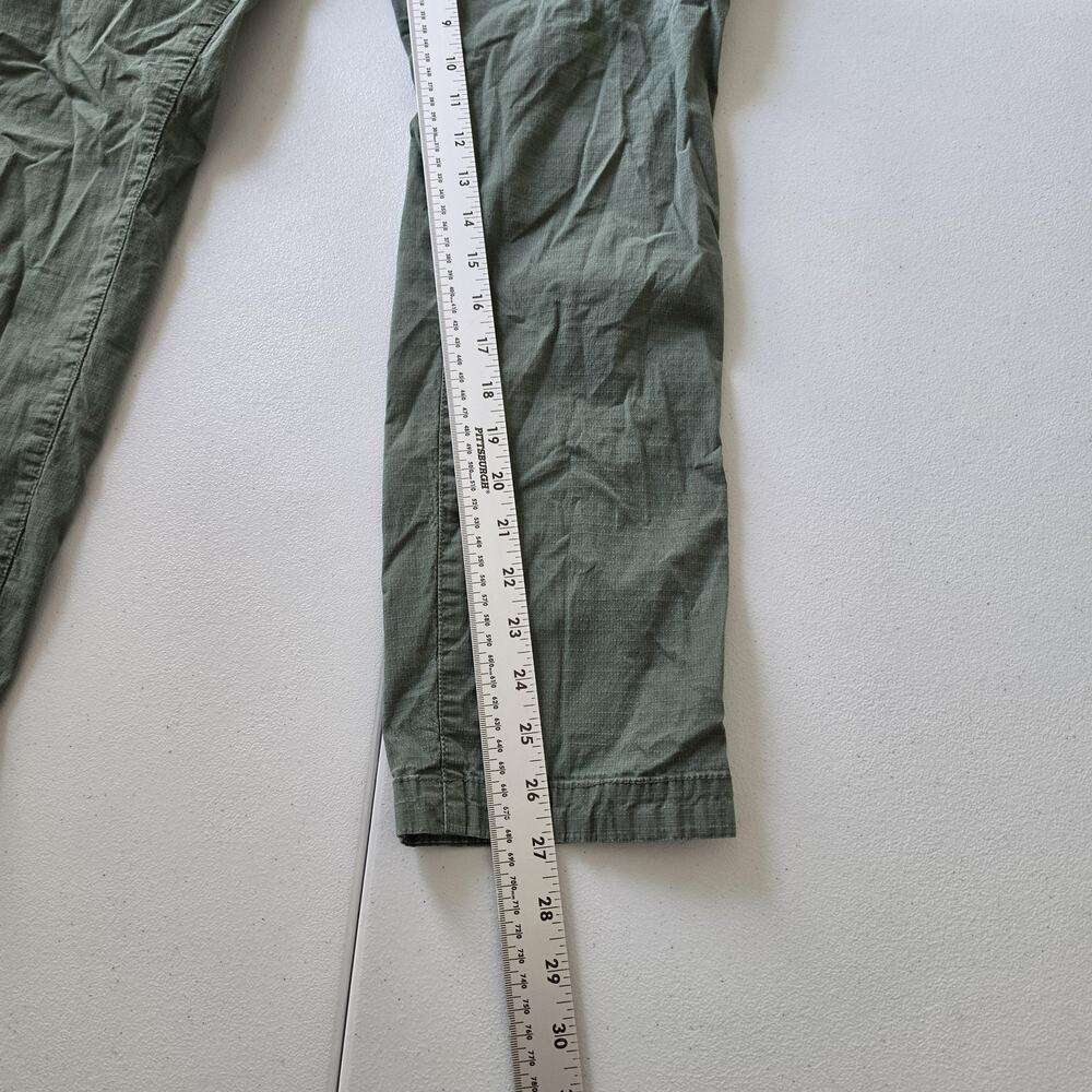 Vuori Ripstop Pants Womens Large Green Elastic Waist Drawstring Zip Hiking - Picture 6 of 12